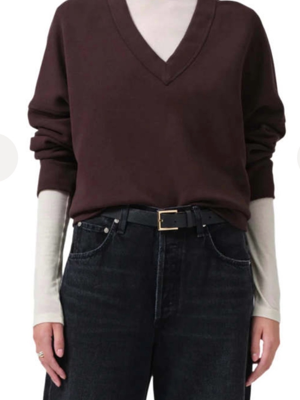 Ronan V- Neck Sweatshirt - Clove